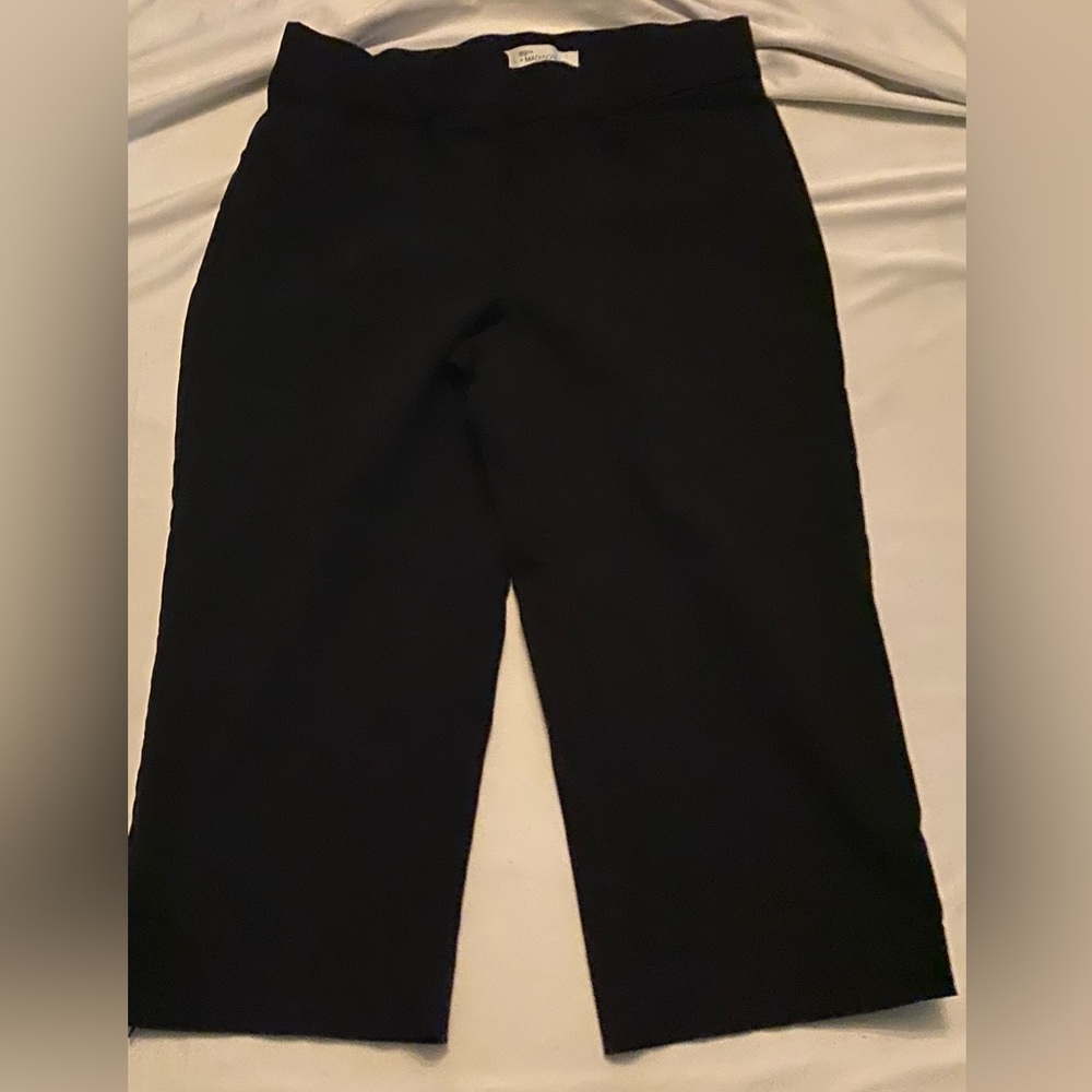 89th Madison Capri Pants Womens Black Comfort Waist Stretch SIZE SMALL